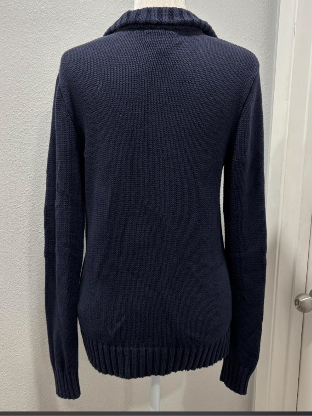 Polo by Ralph Lauren Navy Knit Half-Zip with American Flag Logo - Picture 4 of 4